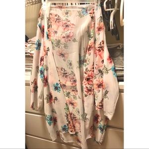Flowy Floral Kimono Style Cardigan sz XL